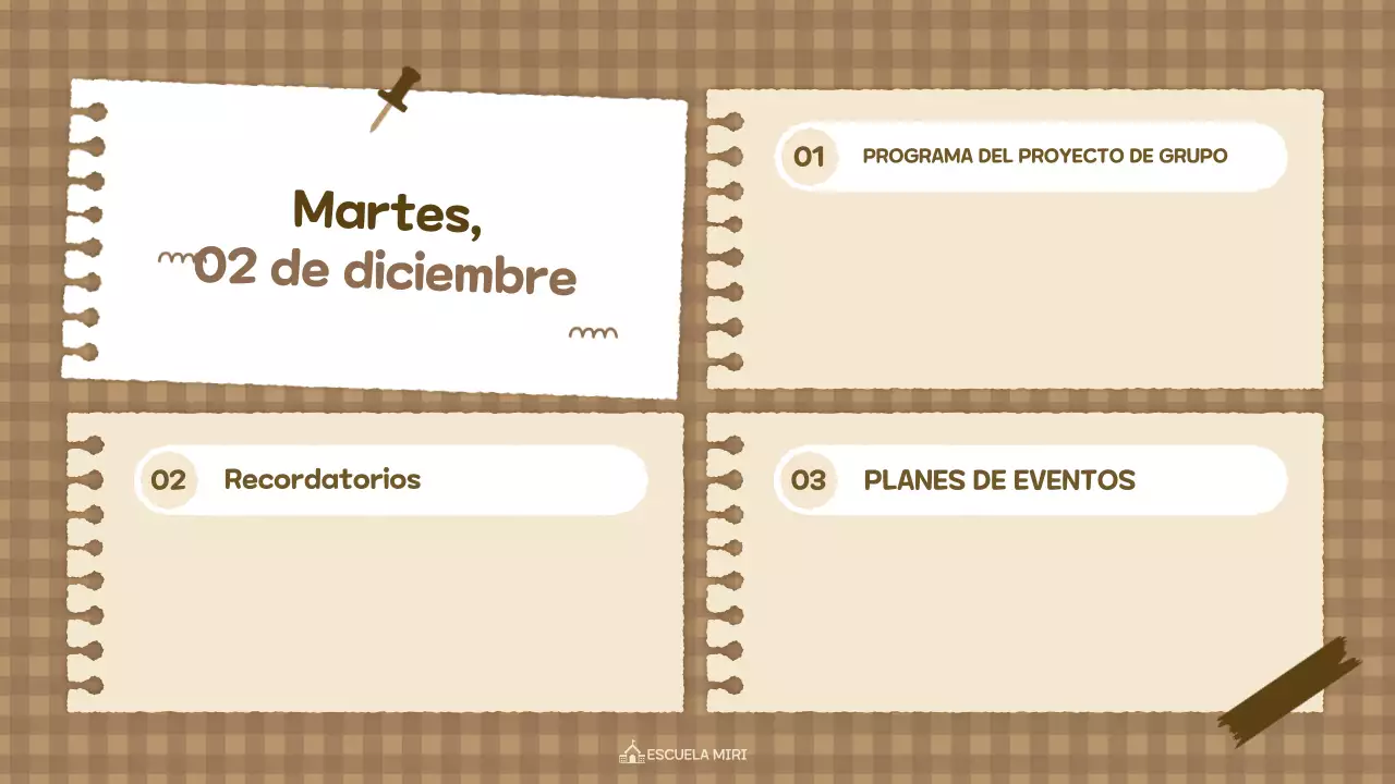 agenda de clase vintage beige