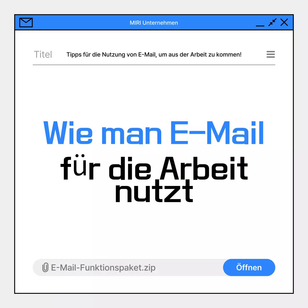 Blue Simple Email Benutzerhandbuch