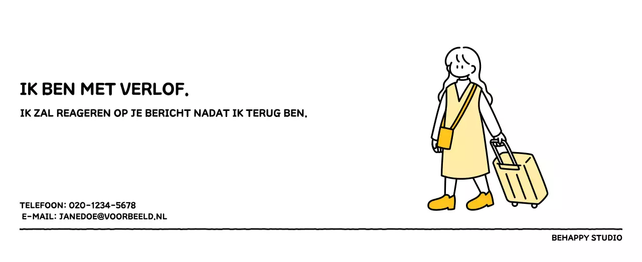 Geïllustreerde kalender met een mooie lijnstijl