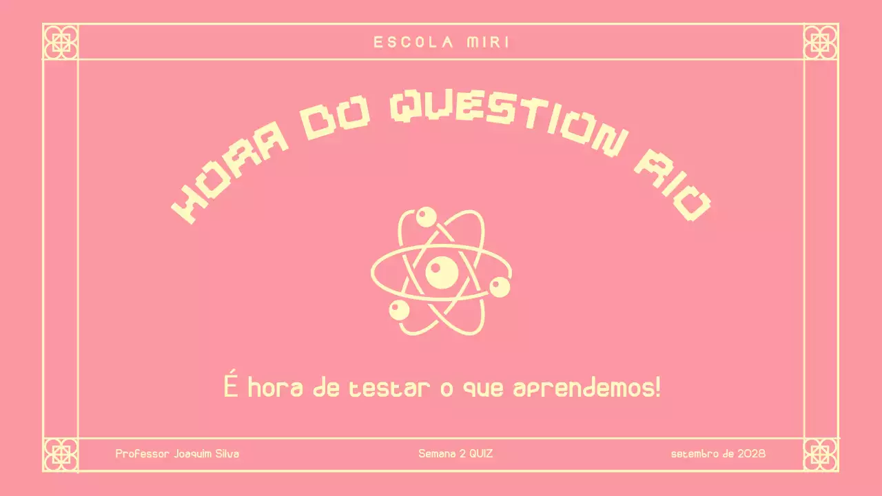 Layout do questionário oriental cor-de-rosa bonito
