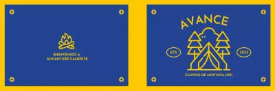 Diseñar un camping con iconos ilustrados