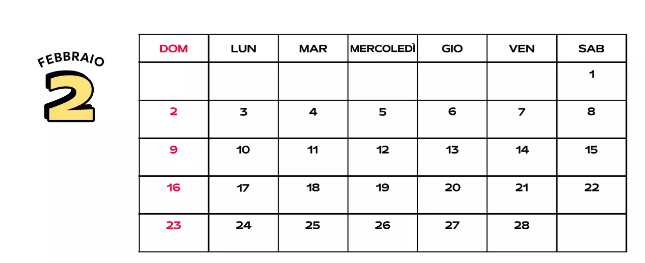 Calendari colorati con una varietà di illustrazioni retrò