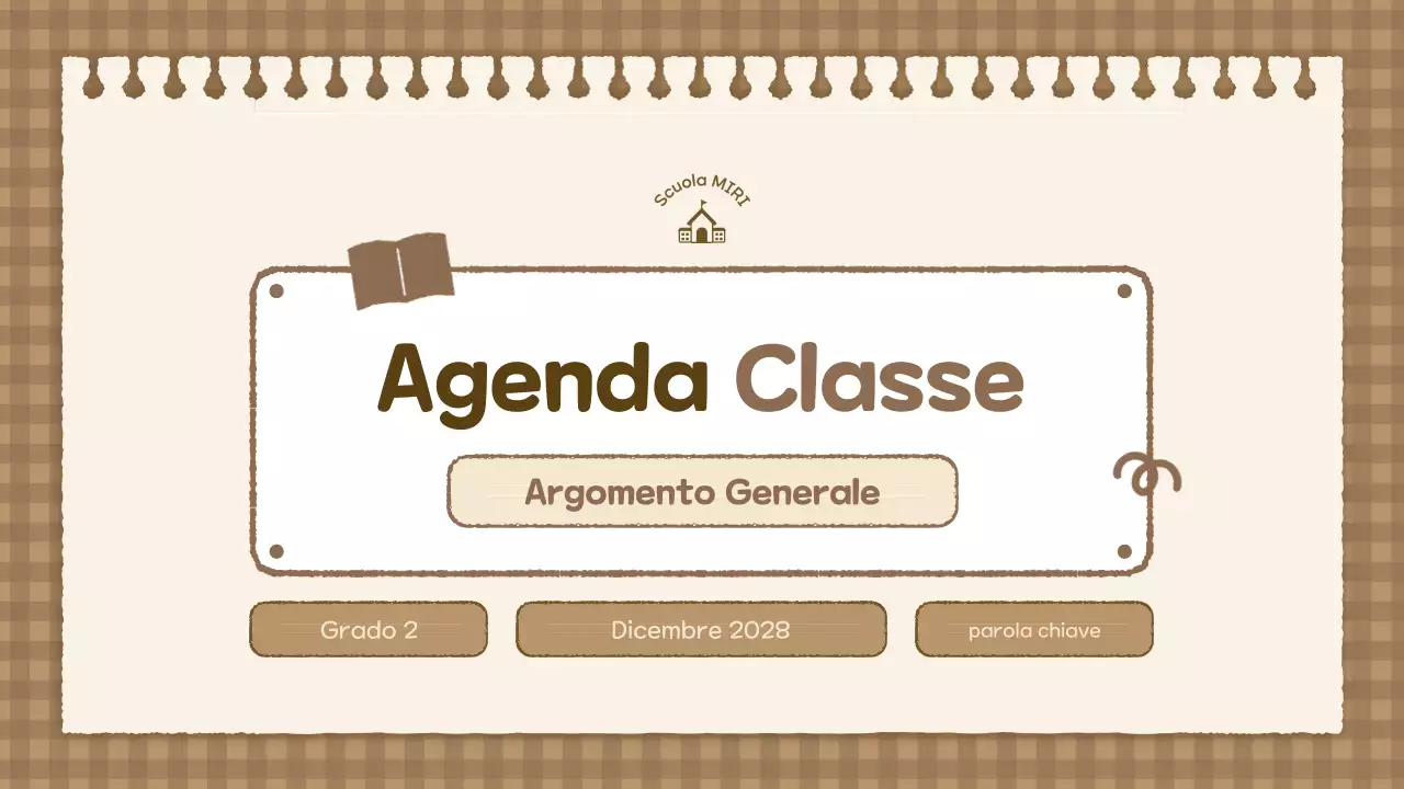 agenda di classe vintage beige