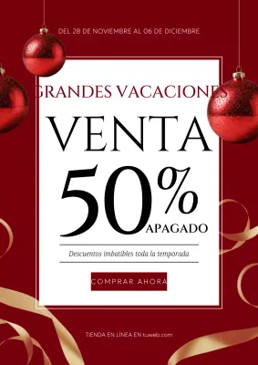maroon modern holiday promotion