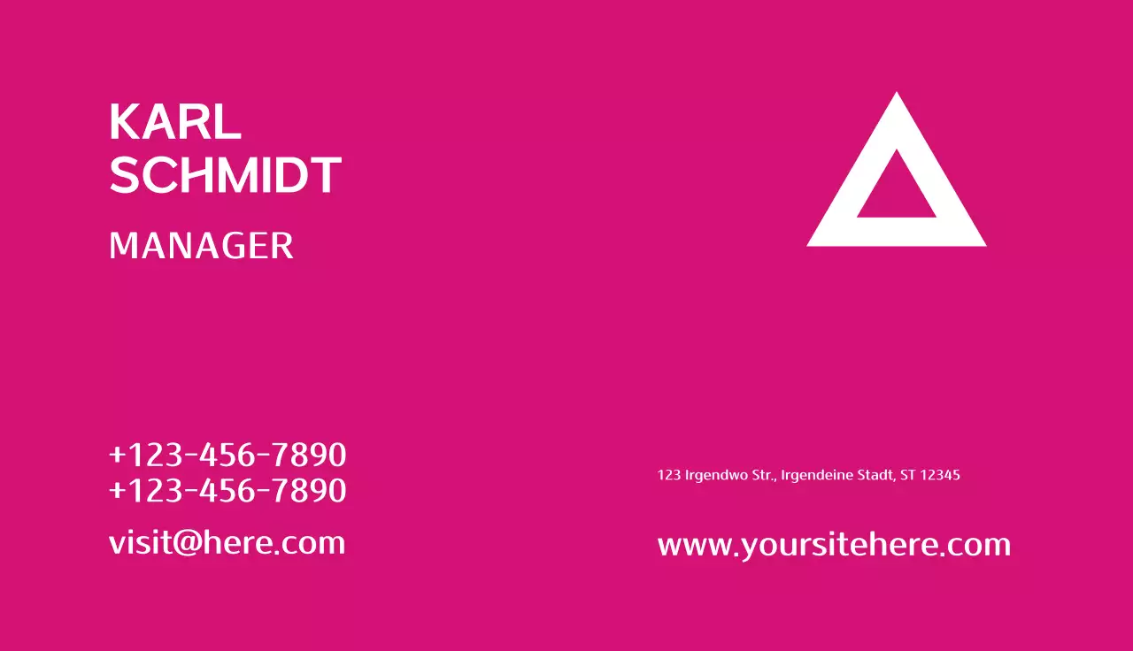 rosa moderne Visitenkarte