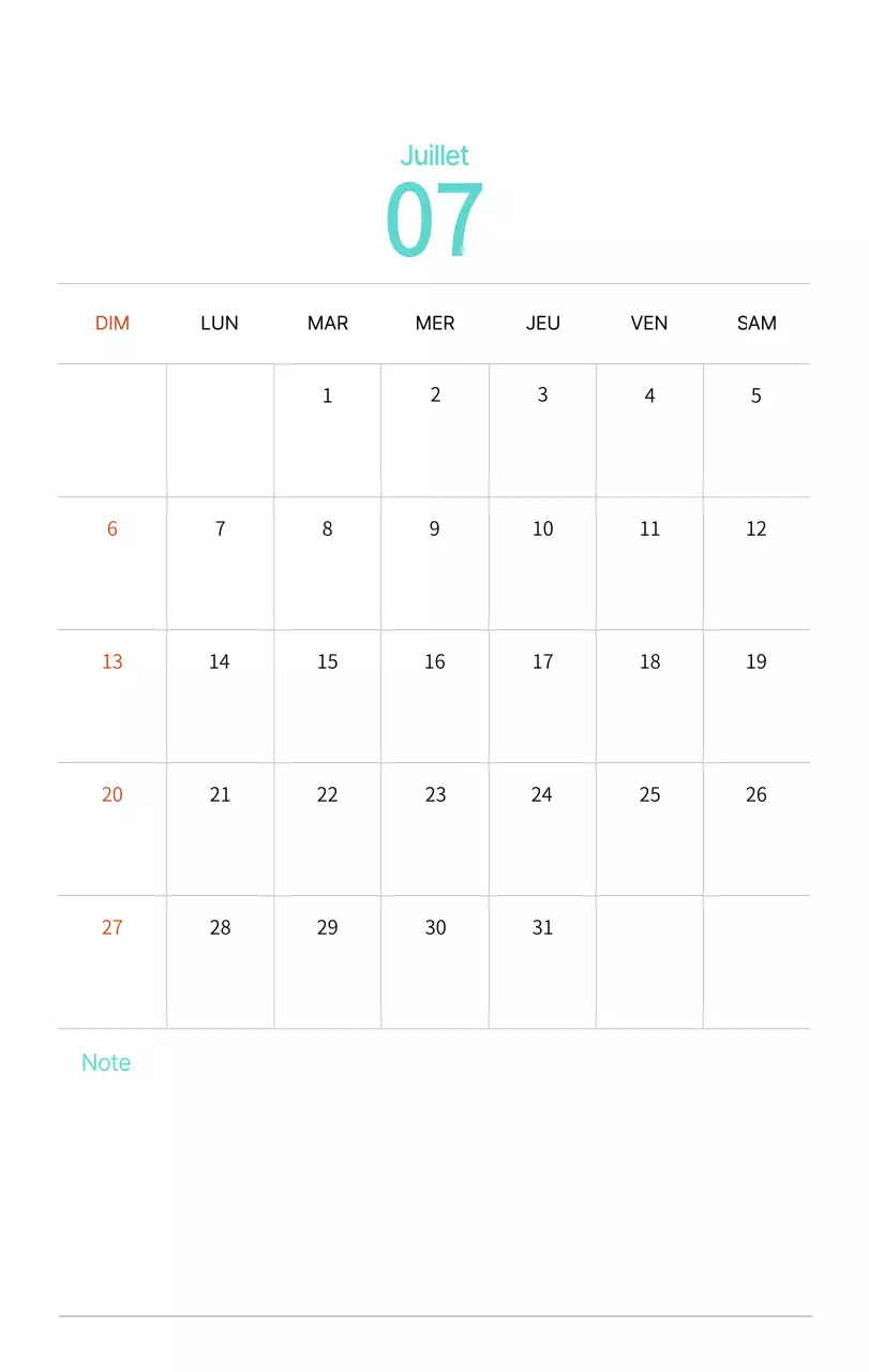 Calendrier du Nouvel An avec illustrations chaleureuses