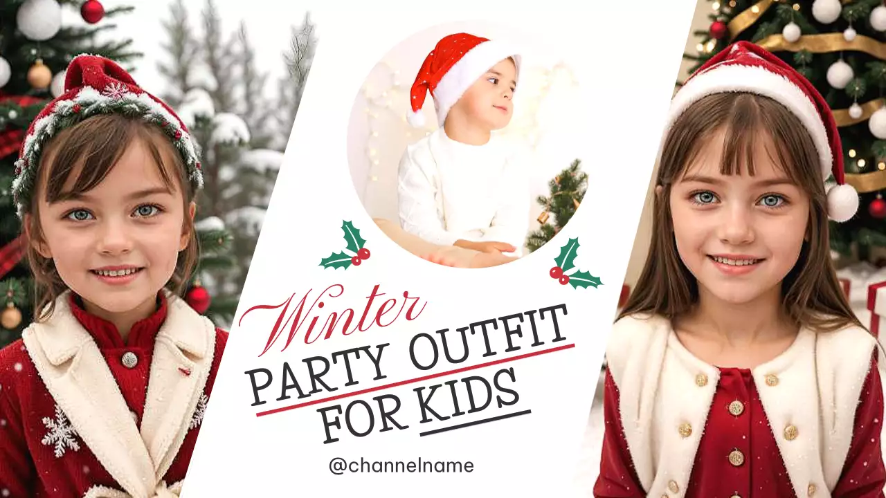 Red Festive Winter Advertisement YouTube Thumbnail