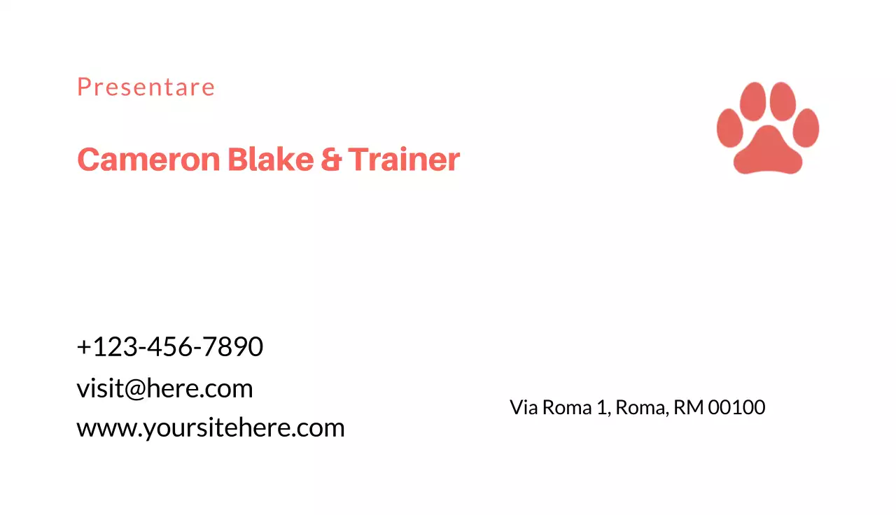 scheda trainer minimalista rossa