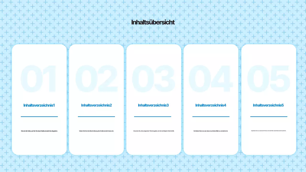 Blaue moderne Präsentationsanzeigen