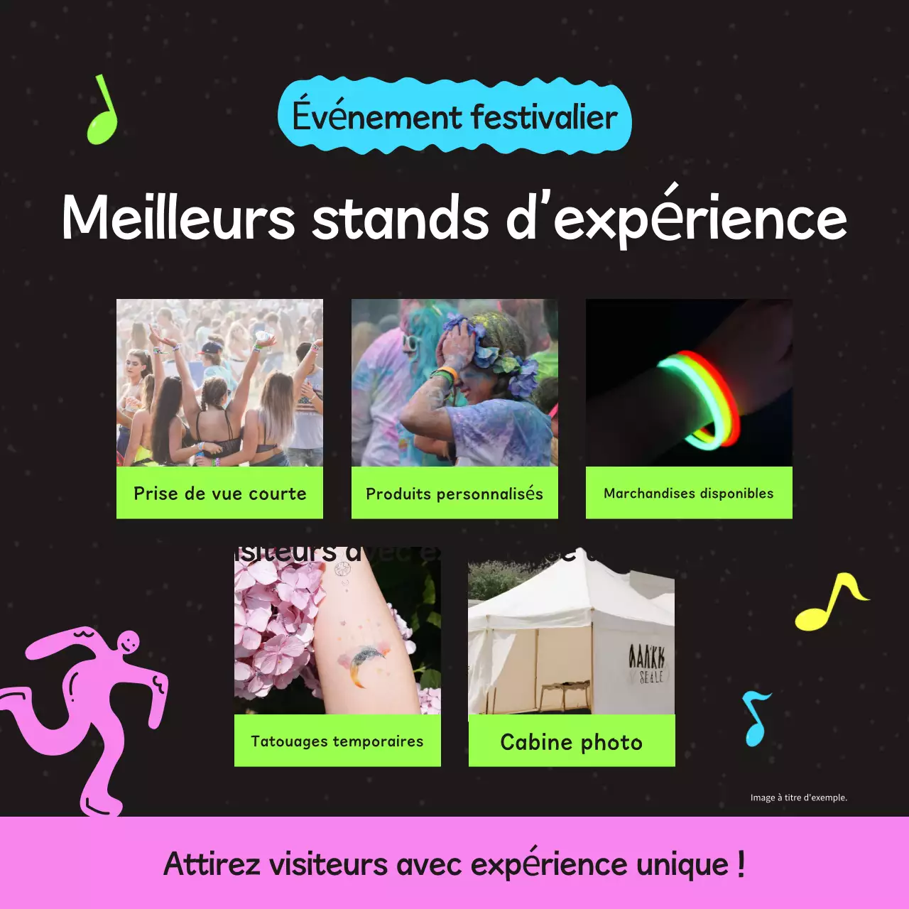 Guide des festivals avec une touche de noir