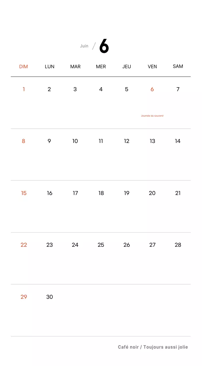 Calendrier de bureau photo simple pour les cafés dans les tons blancs