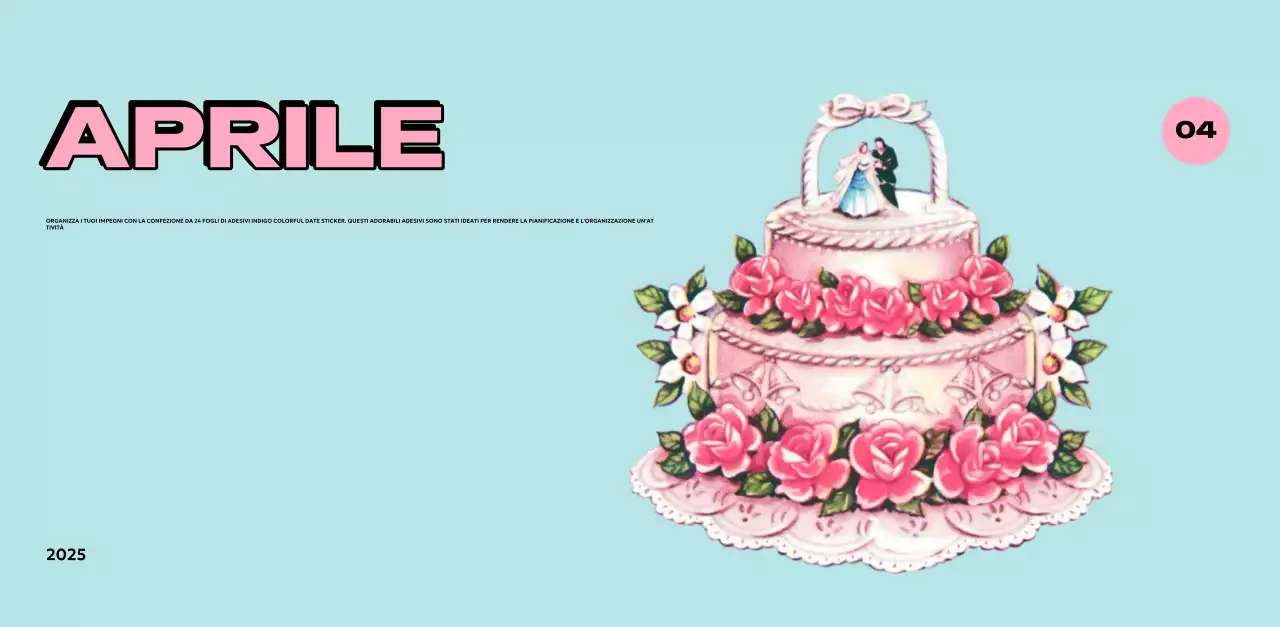 Calendari colorati con una varietà di illustrazioni retrò