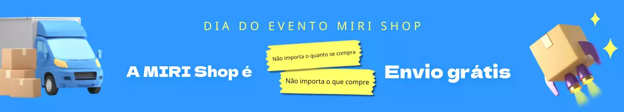 Promover uma oferta simples de envio gratuito em azul claro e amarelo