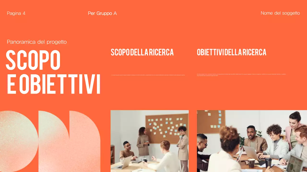 Presentazione del progetto Orange Modern Group