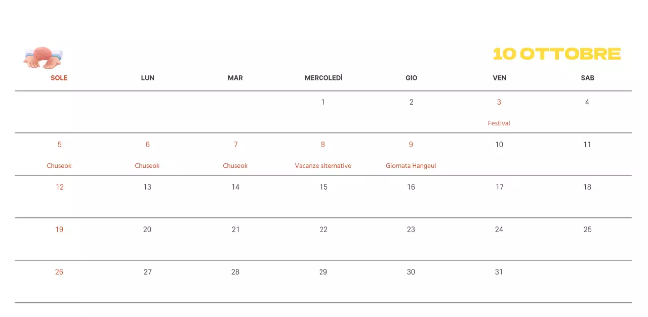 Un ospedale festivo con illustrazioni a tema salute e famiglia e accenti colorati