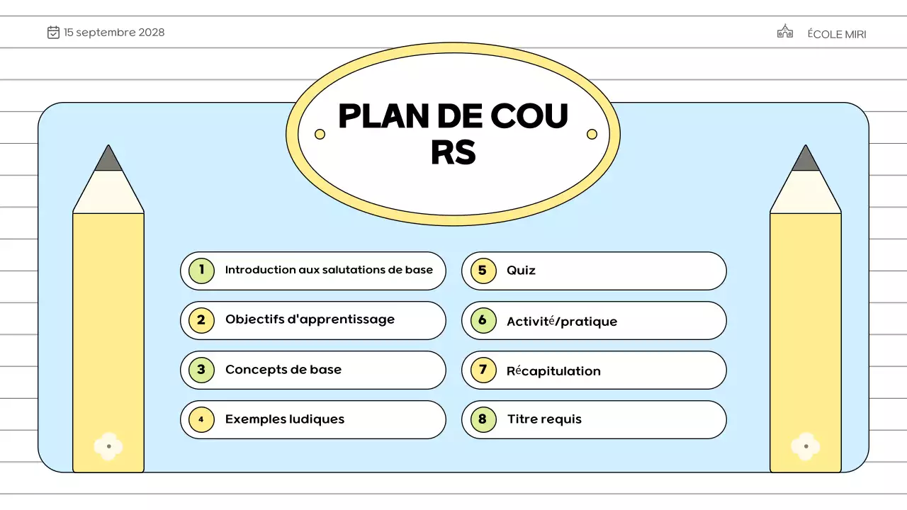 cours de formation minimale bleue