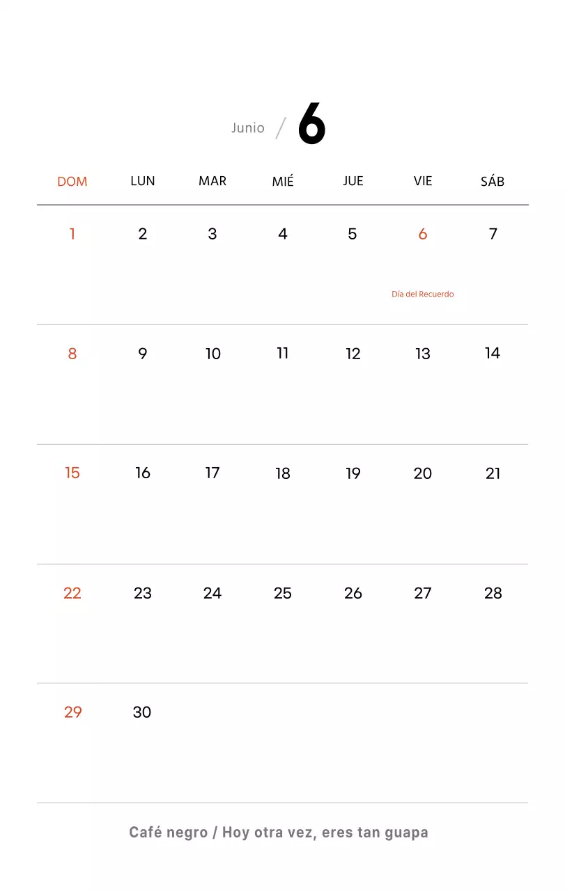 Sencillo calendario de sobremesa con fotos de cafés en tonos blancos