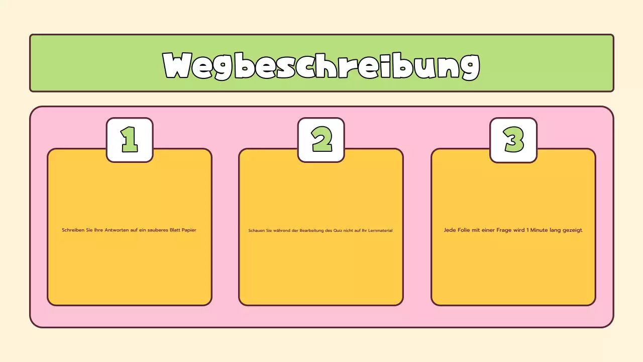 Spielerisches Quiz-Layout für die Grundschule
