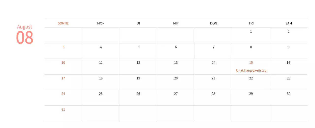 Neujahrskalender mit warmen Illustrationen