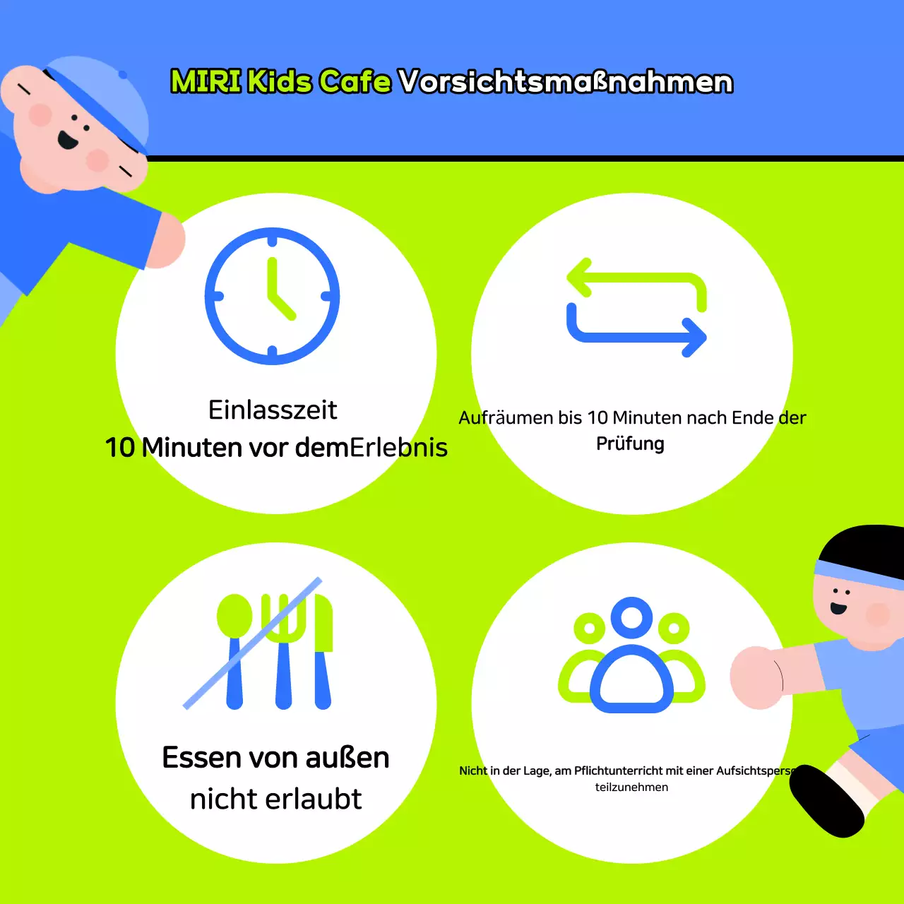 Neujahrsaktion für niedliche Kindercafés