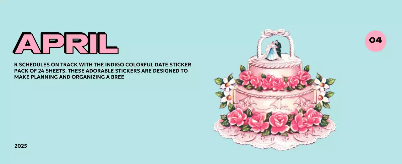 様々なレトロなイラストが描かれたカラフルなカレンダーカレンダー