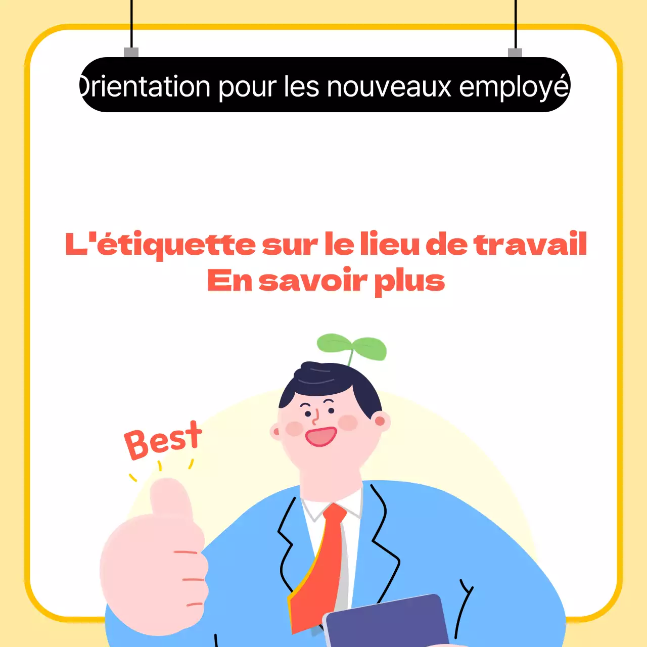 Ressources de formation sur le lieu de travail jaune