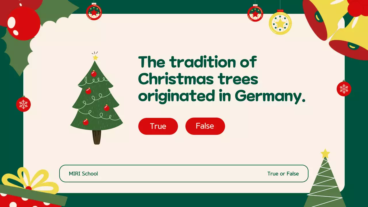 Green Festive Christmas Quiz Announcement Presentation