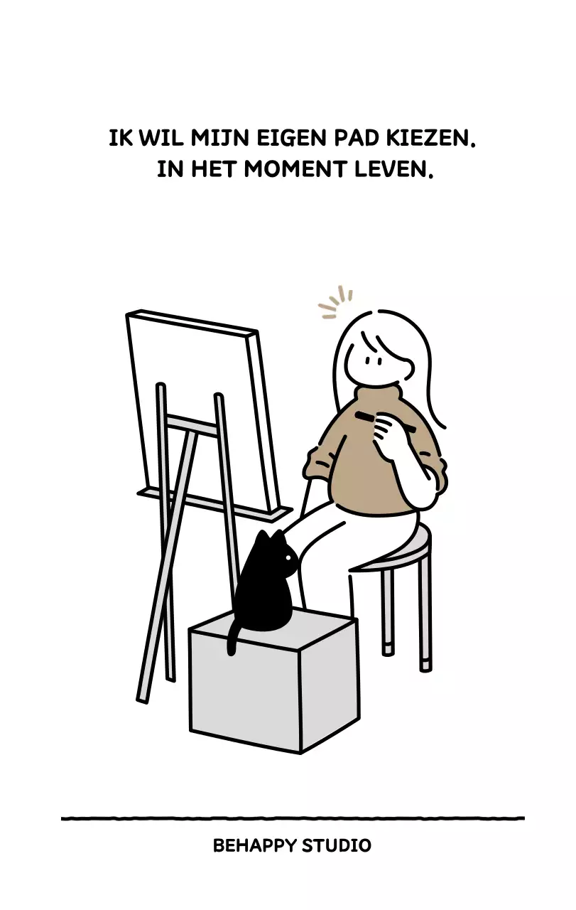 Geïllustreerde kalender met een mooie lijnstijl