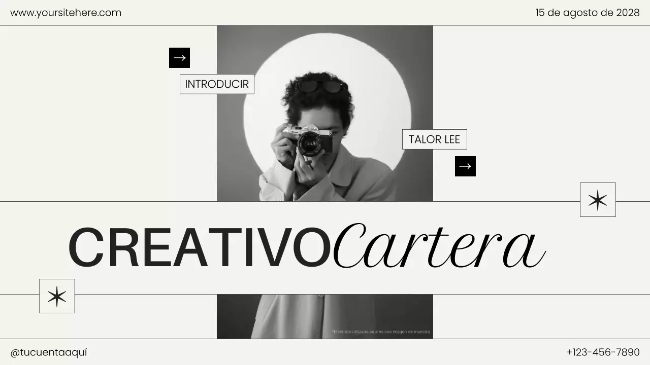 portafolio de fotografía moderna negra