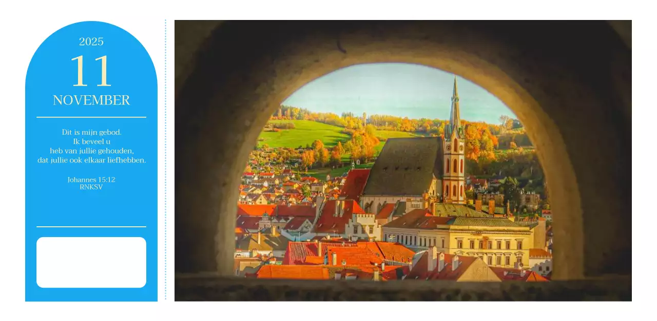 Blauw modern concept kerkkalender