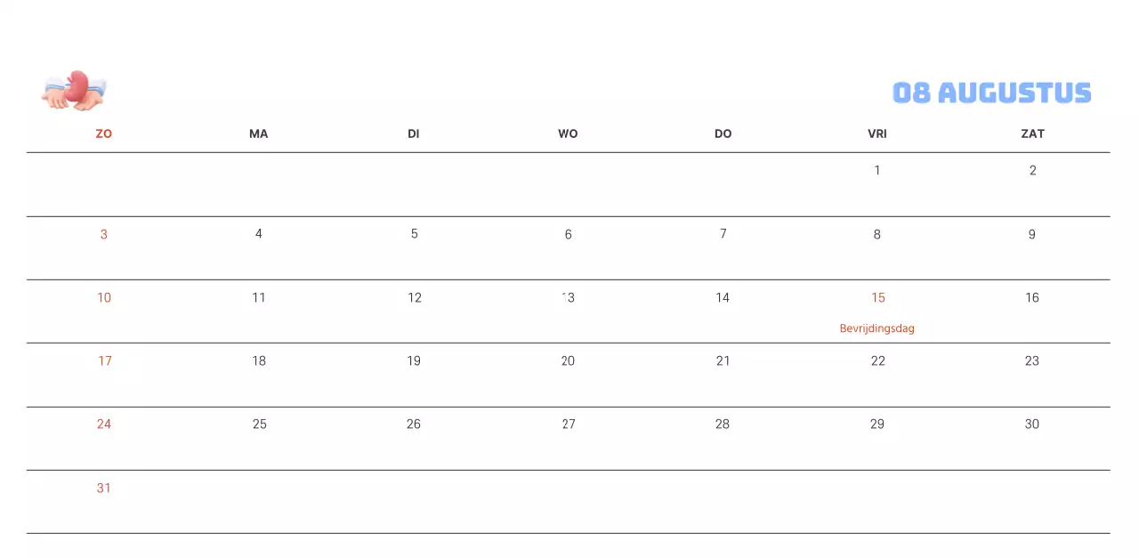 Een feestelijk ziekenhuis met illustraties met gezondheids- en gezinsthema's en kleurrijke accenten