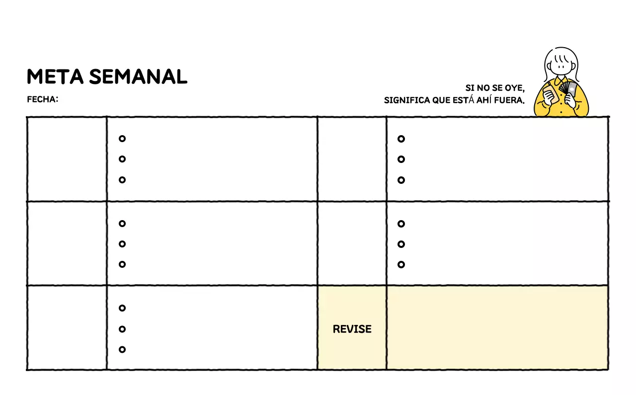 Calendario ilustrado con un bonito estilo de líneas