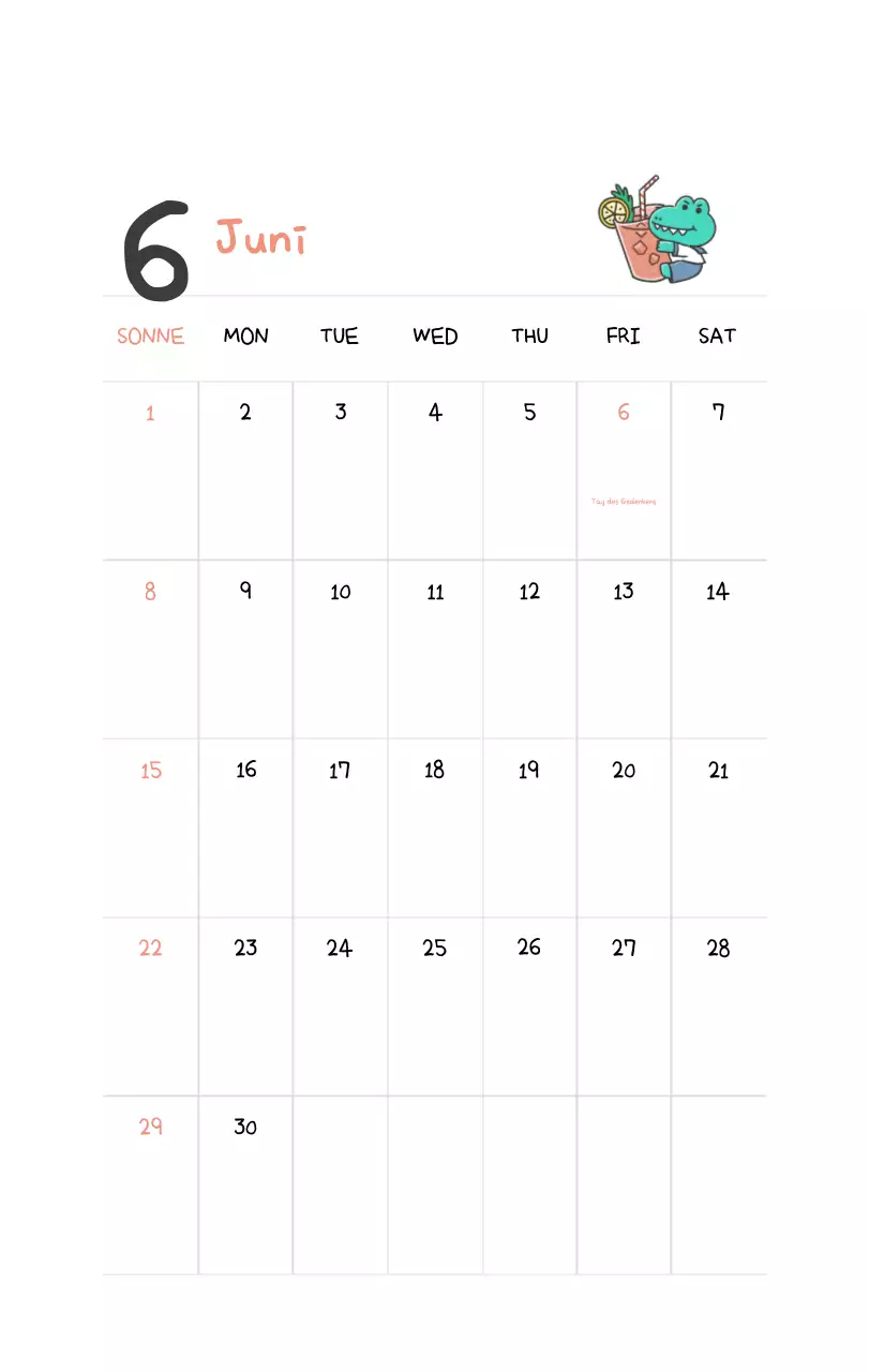 Ein Kalender mit einem niedlichen Ago-Illustrationskonzept