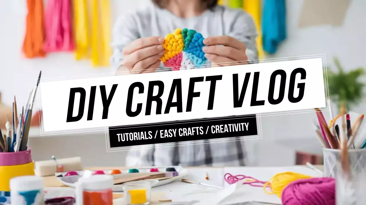 Colorful Creative Craft Vlog YouTube Thumbnail