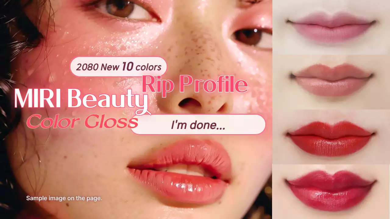 Iklan kecantikan yang apik dalam warna merah muda