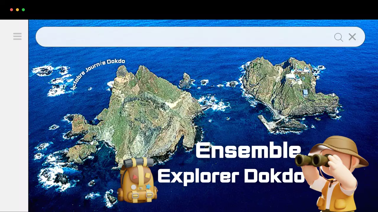 Promouvoir une exploration simple de Dokdo en bleu