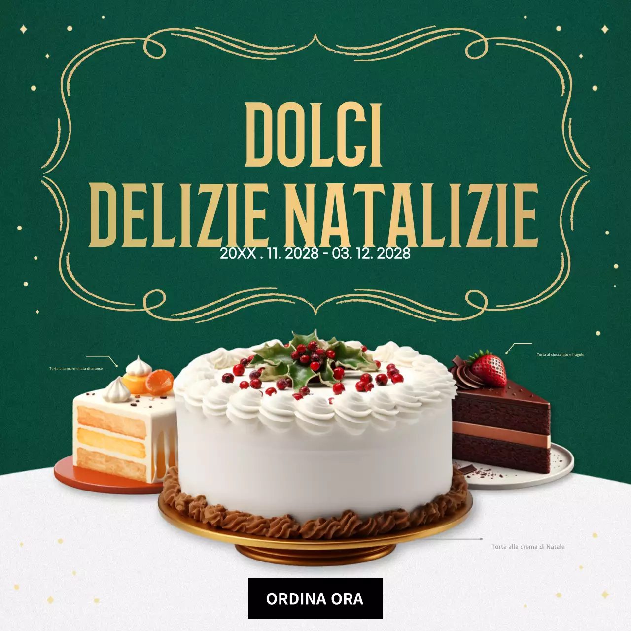 promozione dessert verde festivo