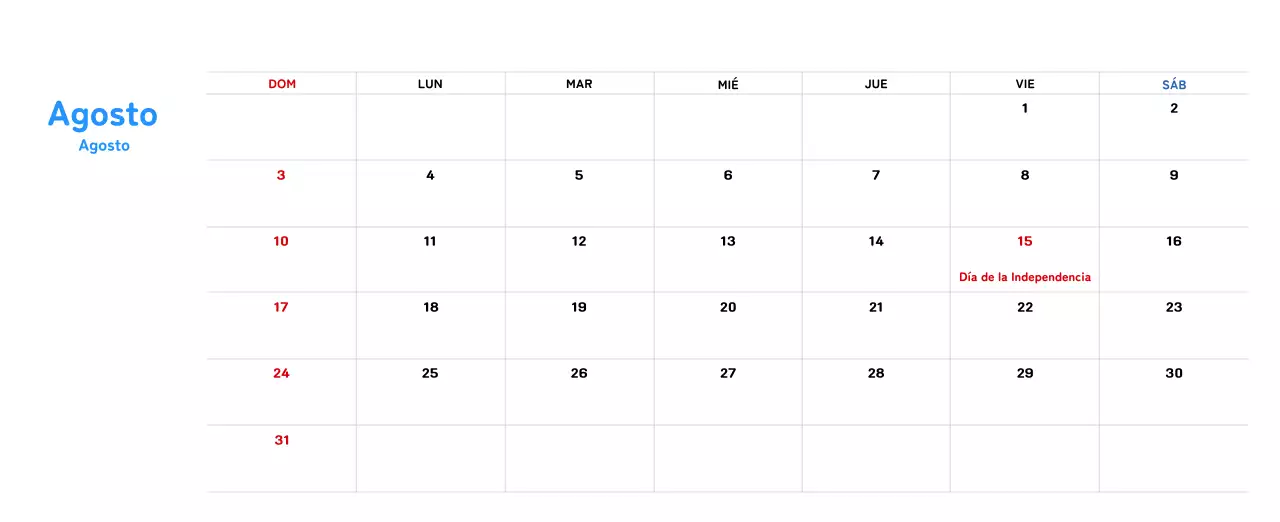 Calendario de Año Nuevo con cálidas ilustraciones