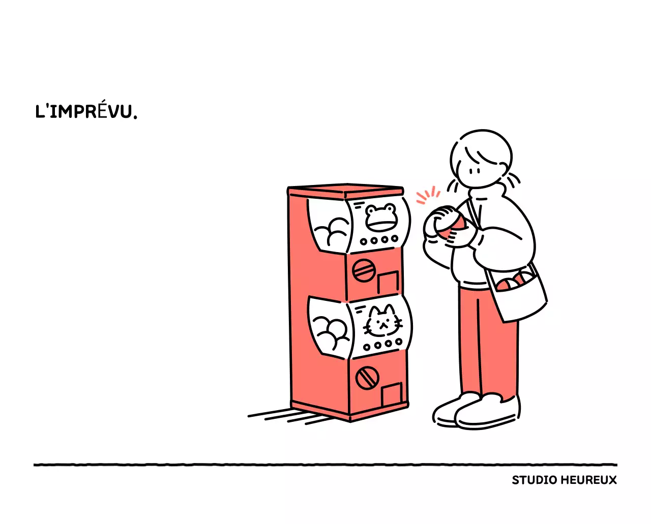 Calendrier illustré avec un joli style de lignes