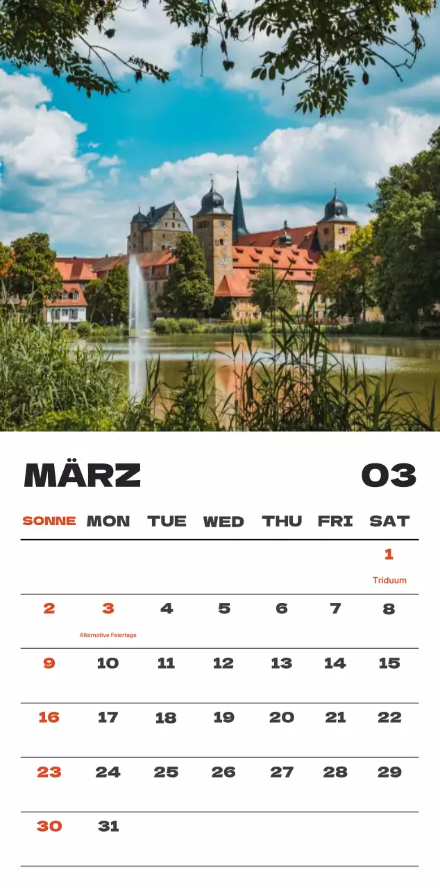 Himmel Foto sauber Kalender
