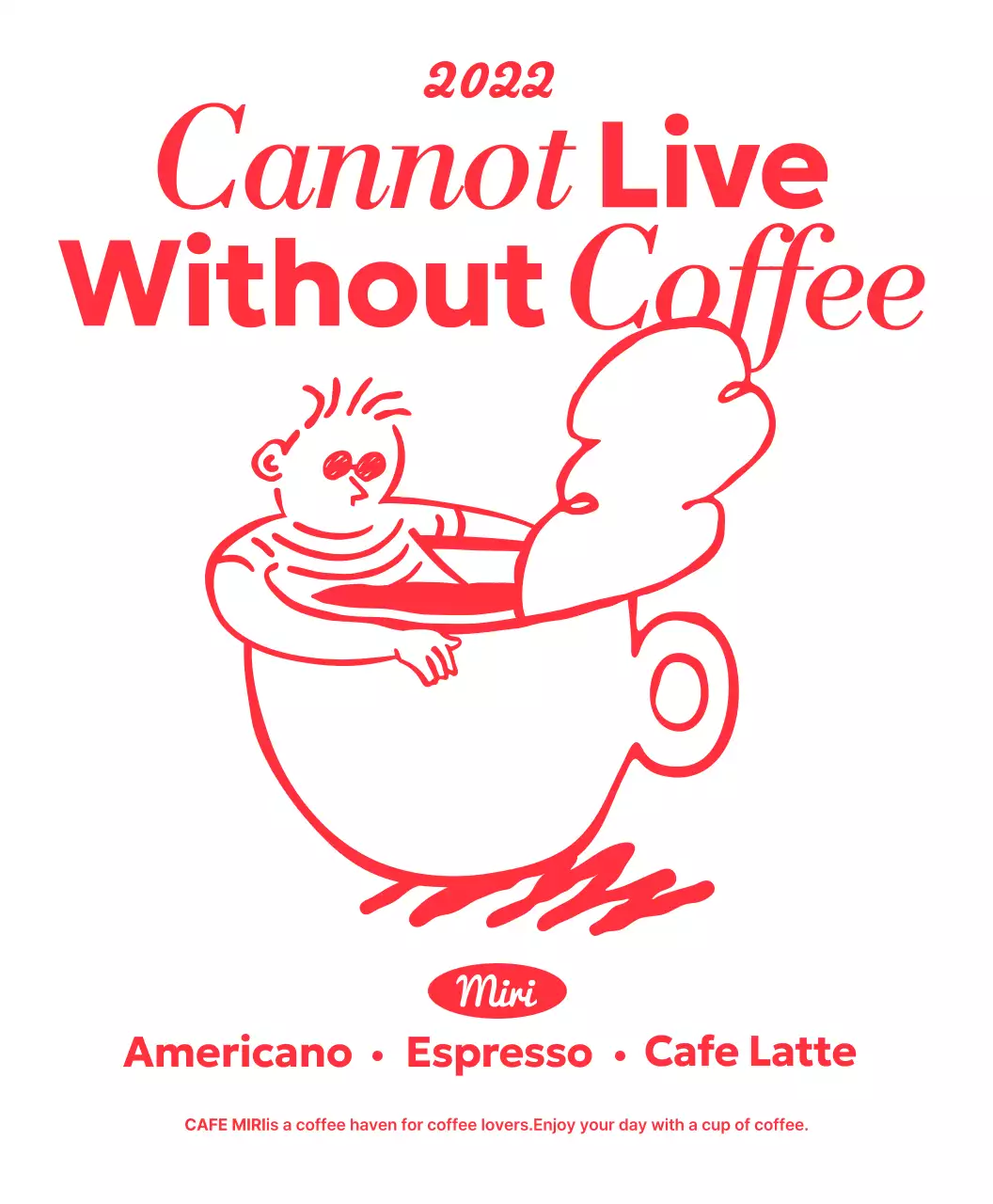 Promote white modern coffee