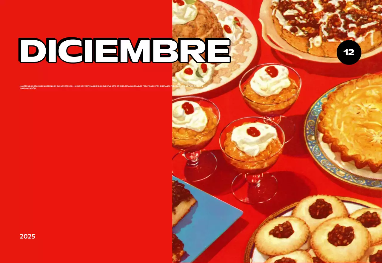 Coloridos calendarios con diversas ilustraciones retro