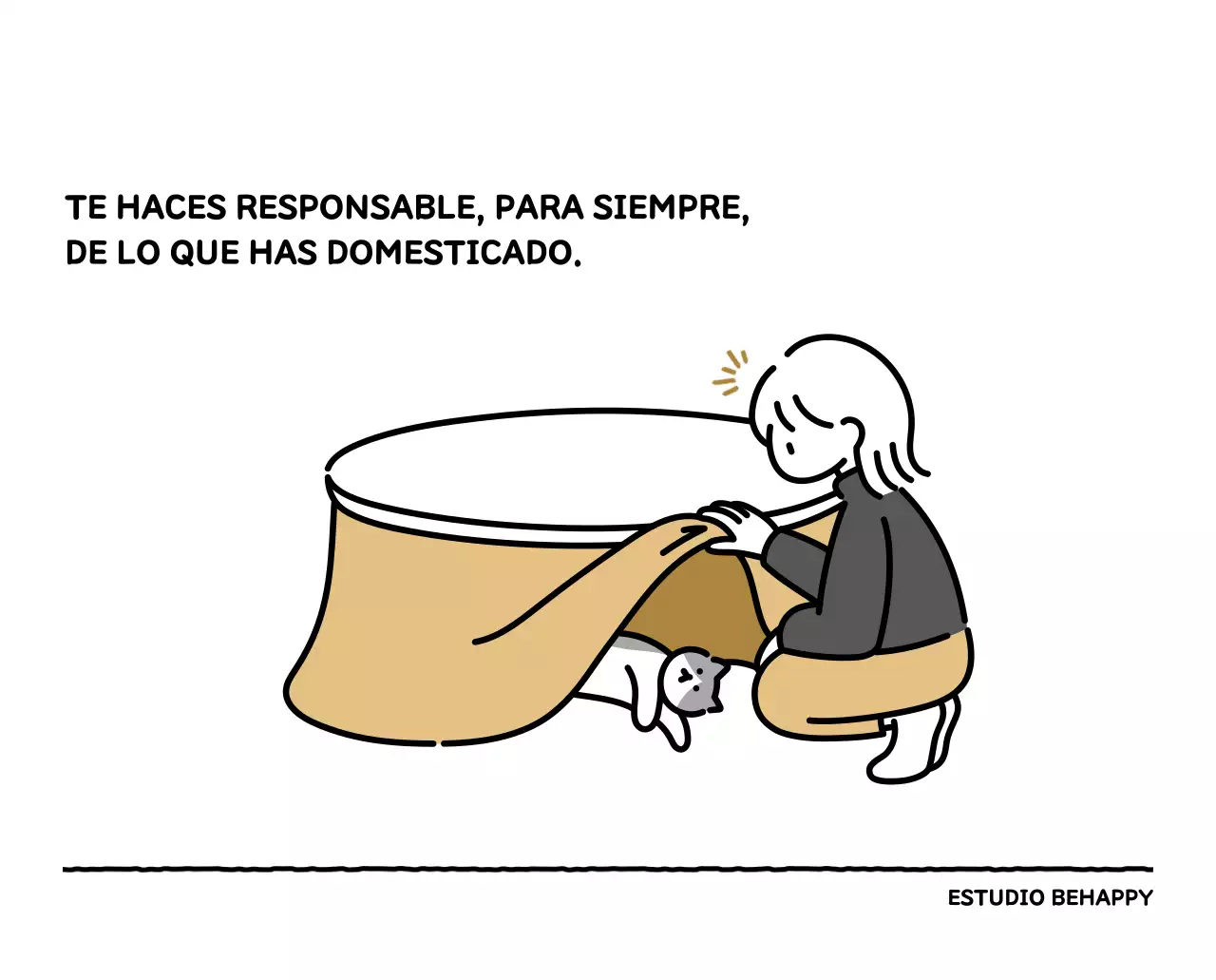 Calendario ilustrado con un bonito estilo de líneas