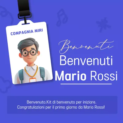 Un semplice annuncio di lavoro in bianco e viola