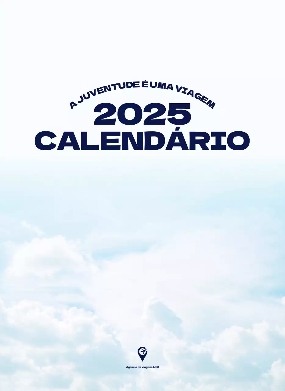Calendário de limpeza de fotografias do céu