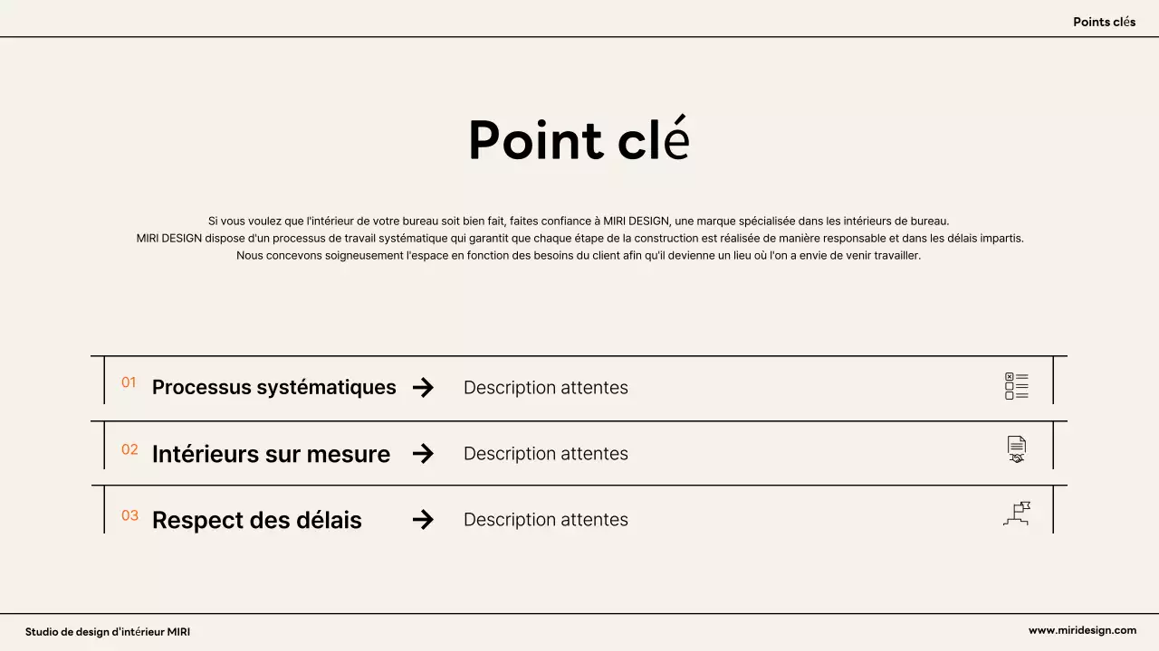 Annonce d'un intérieur moderne orange