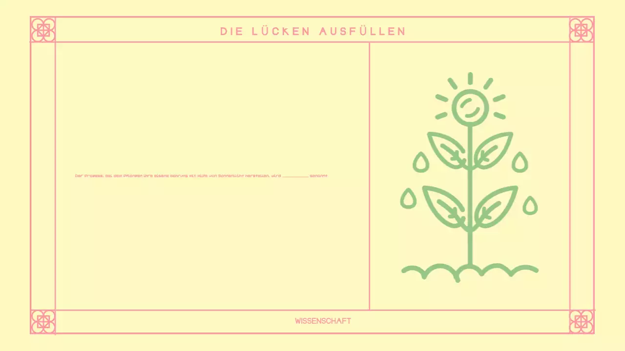 Niedliches rosa orientalisches Quiz-Layout