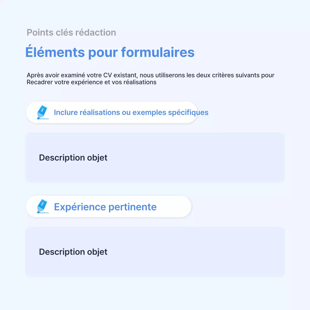 Guide de préparation à l'entretien simple bleu clair