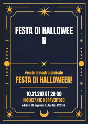 invito di Halloween retro navy