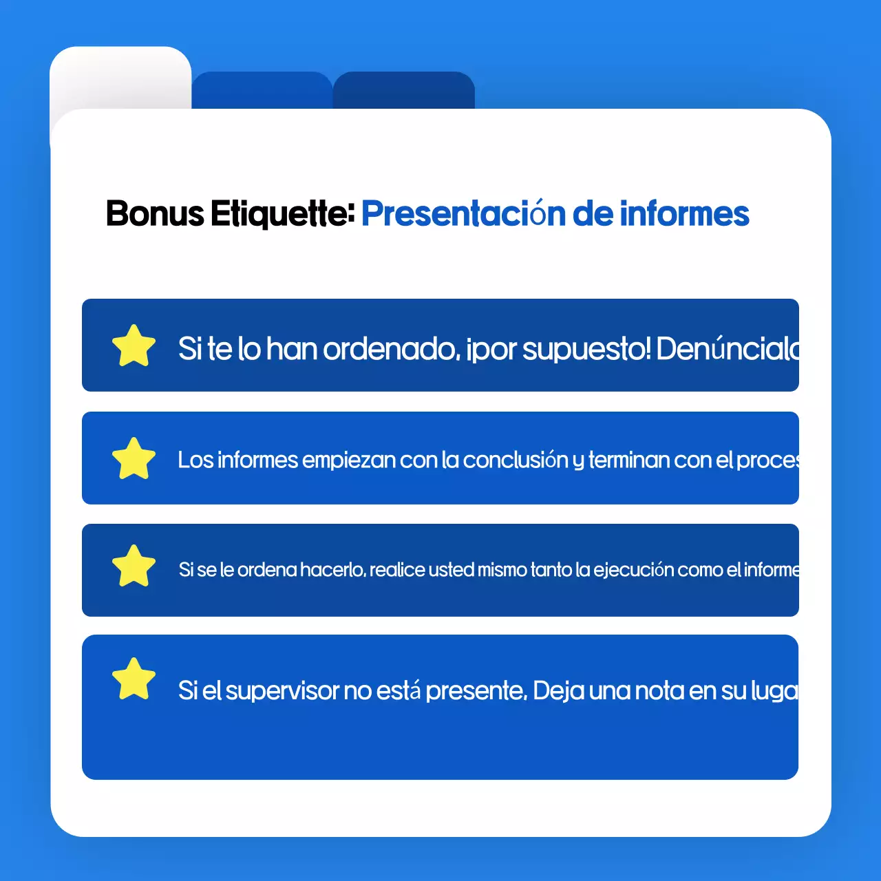 Blue Modern Workplace Manners Recursos de formación